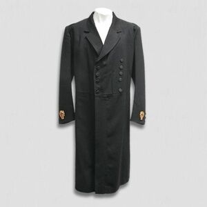 Antique Knights Templar Count Coat Masonic Gothic Cross Ceremonial Black Sz S